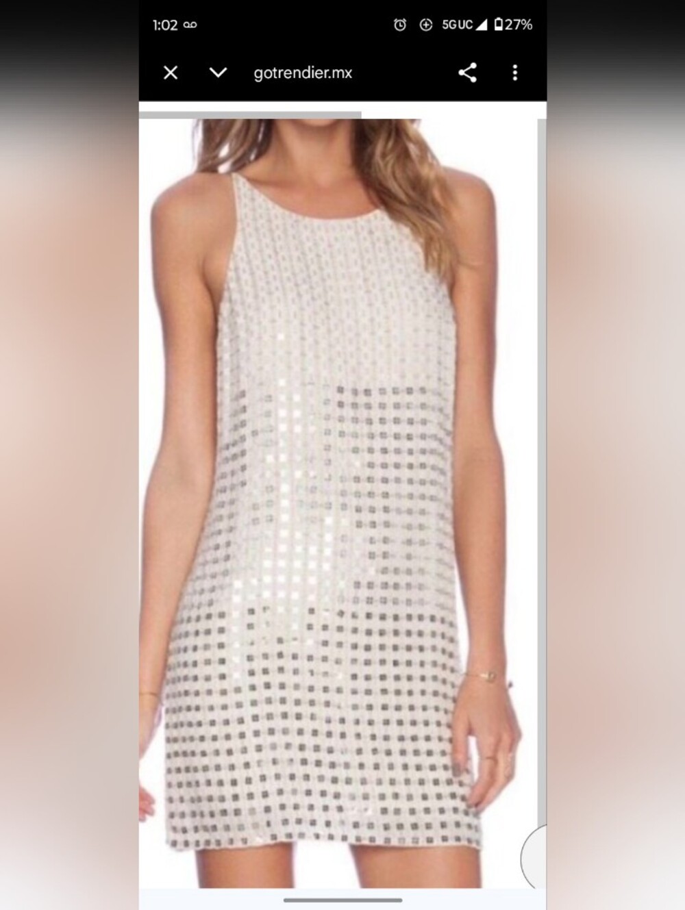 Parker White Sequin Mini Dress